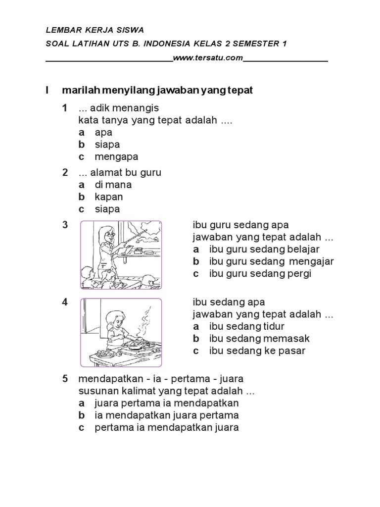 10 Bocoran Soal Ujian Bahasa Indonesia Kelas 2 Semester 2 yang Sering Muncul Saat Ujian