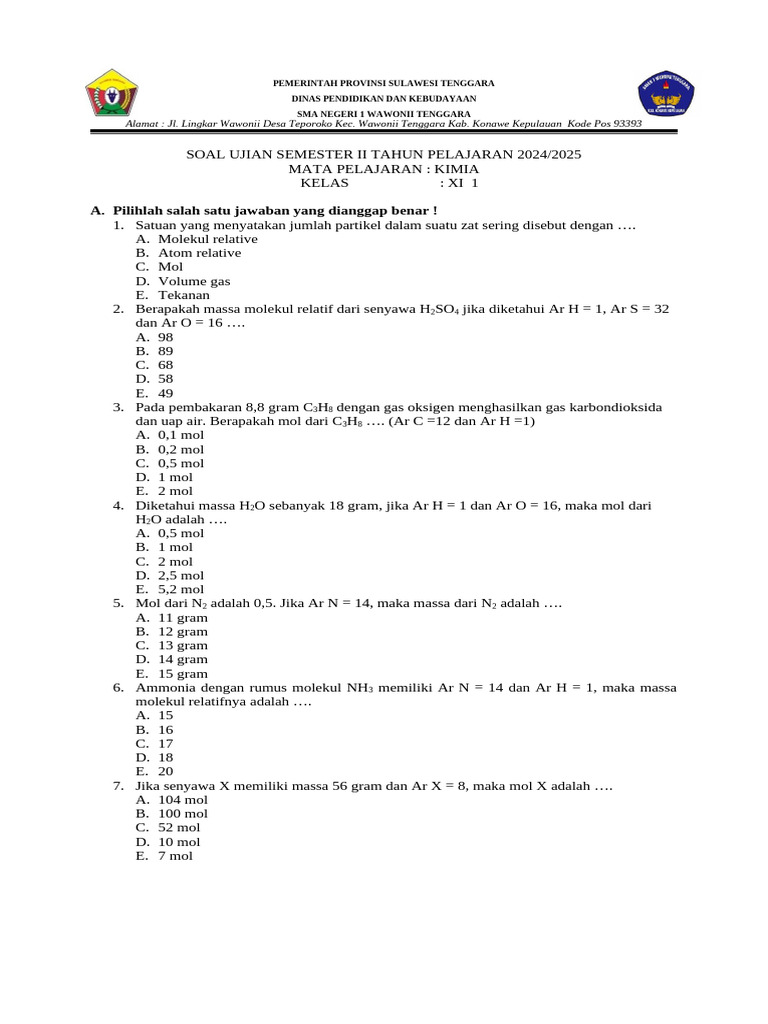 10 Rahasia Menjawab Soal Kimia Kelas 11 Semester 2 dan Pembahasannya Agar Nilai Maksimal