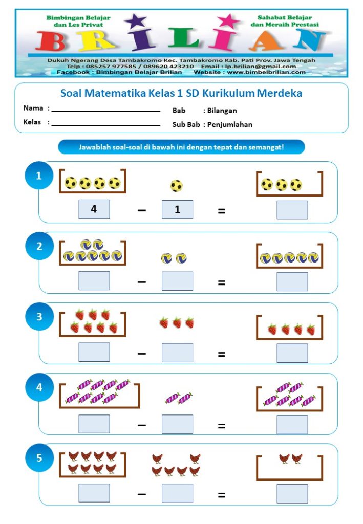 7 Rahasia Latihan Soal Matematika Kelas 1 SD Semester 2 Kurikulum Merdeka Agar Anak Cerdas