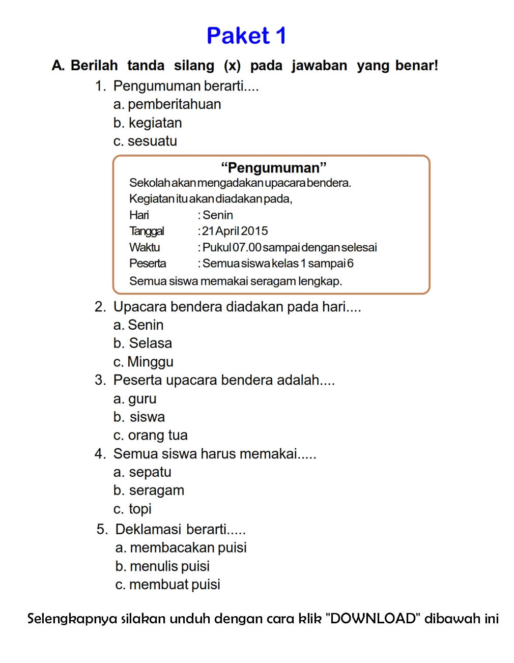 7 Rahasia Nilai Sempurna Soal Ulangan Bahasa Indonesia Kelas 2 Semester 2 Terbaru 2026