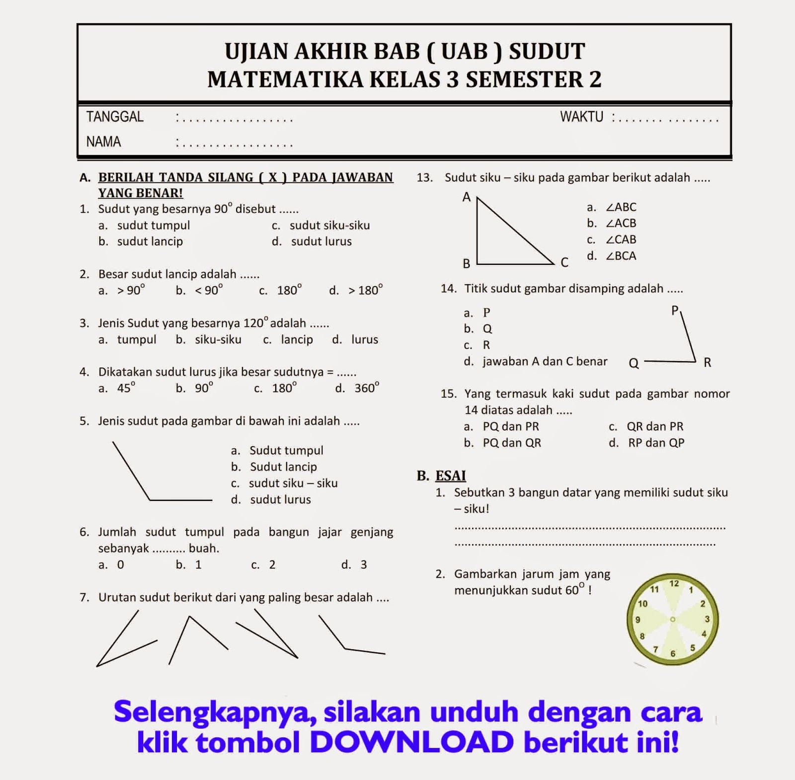 5 Rahasia Mengerjakan Soal Latihan Matematika Kelas 3 Semester 2 Agar Nilai Sempurna