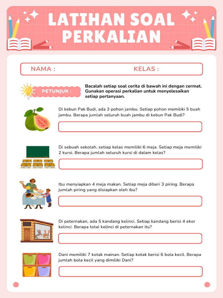 3 Rahasia Aljabar untuk Menyelesaikan Contoh Soal Cerita Perkalian Kelas 2 SD yang Wajib Tahu