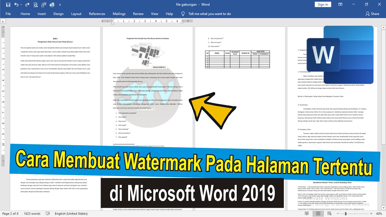 Cara Membuat Watermark di Word Pada Halaman Tertentu Cara Membuat Watermark di Word Pada Halaman Tertentu